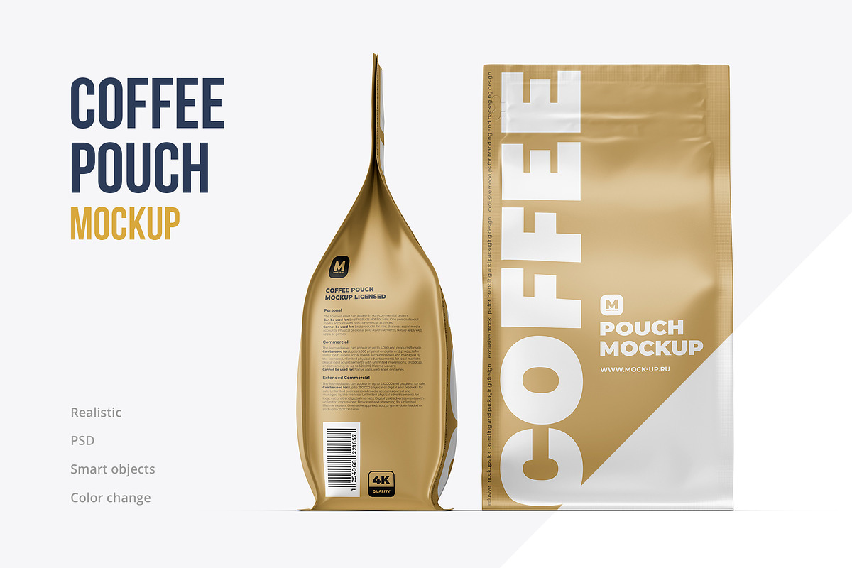 Zip Flat Bottom Pouch mockup 5PSD, a Packaging Mockup by easymock (Photo 4 of 13)