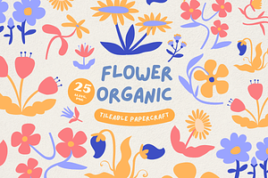 Flower Organic Tillable Papercraft