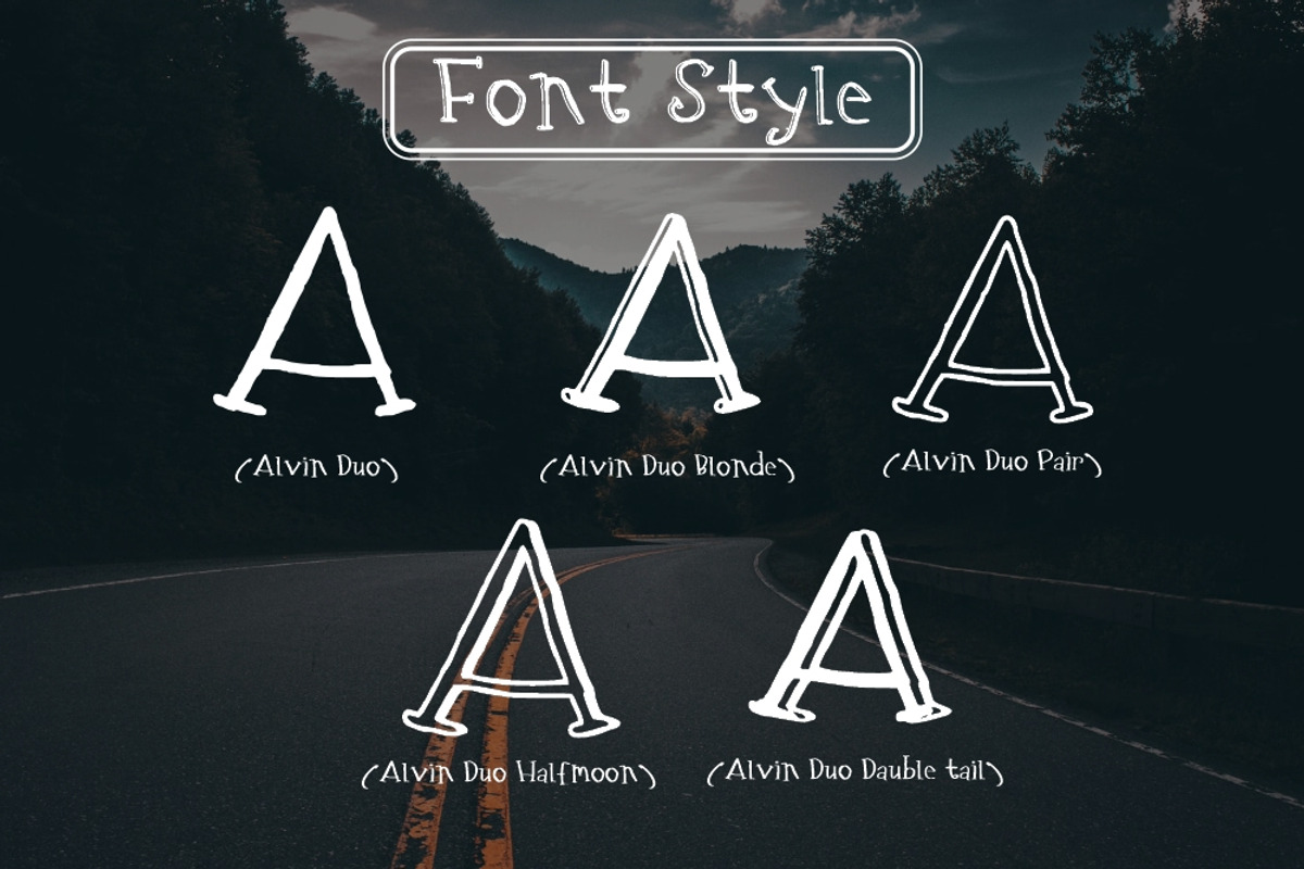 Alvin Duo - 5 Font styles preview 4