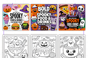 Spooky Food & Drinks Coloring Pages, a Food Illustration by Design Station (Thumbnail 2 of 3)