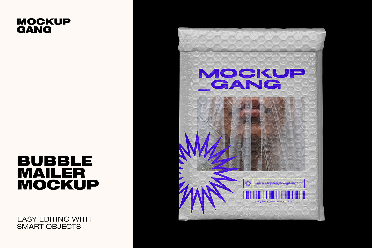 Bubble Mailer Mockup, a Packaging Mockup by Mockup Gang (Photo 1 of 4)