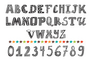Cute Alphabet and numbers, a Decorative Illustration by Helen Sko (Thumbnail 4 of 5)