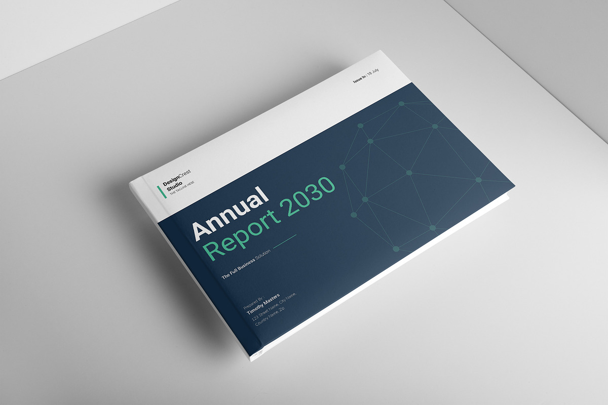 Annual Report Template Landscape, a Brochure Template by DesignCrest (Photo 3 of 13)