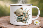 Whimsical Spring Cats Clipart, an Illustration by Digital Artistic99 (Thumbnail 6 of 9)