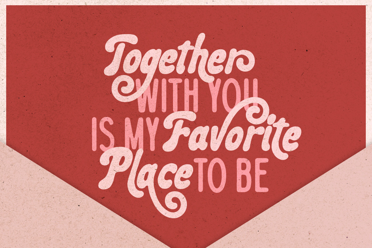 Romantic Aura Retro Font Duo, a Script Font by Letterhend Studio (Photo 2 of 9)