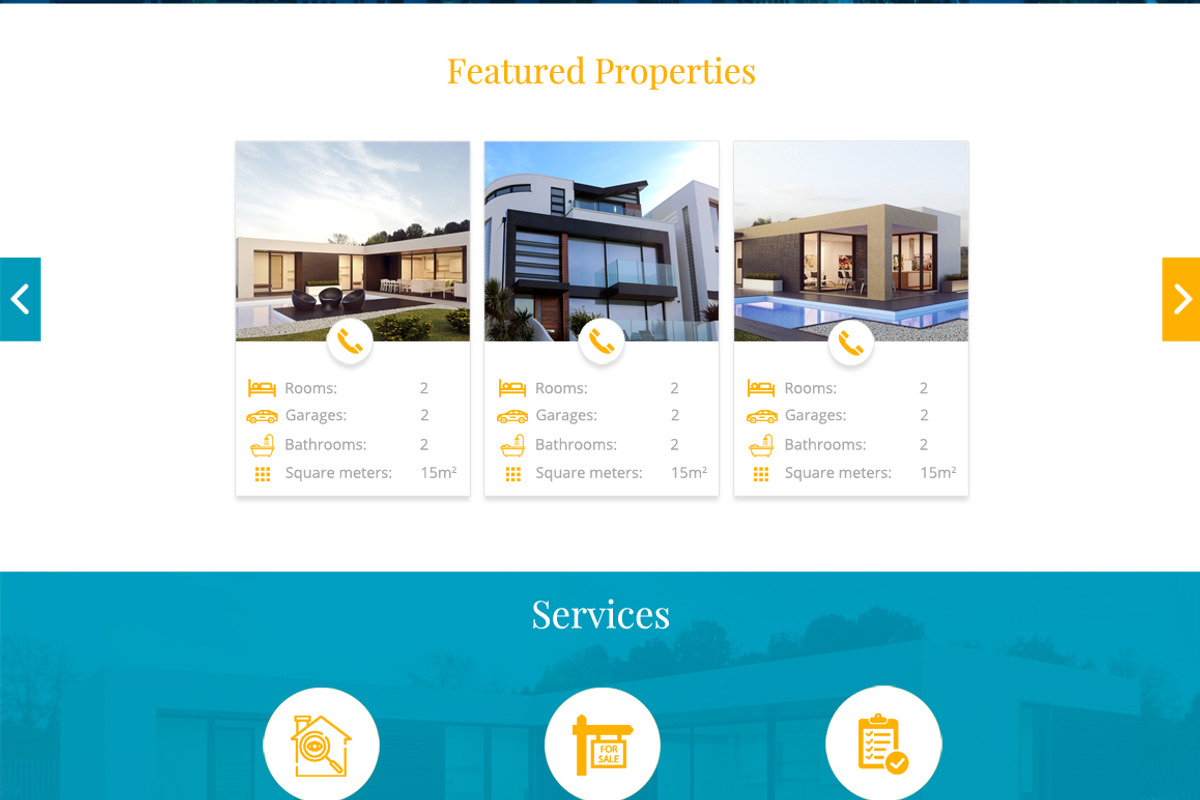 Minimalistic Real Estate Website PSD, a Landing Page Template by NeptuneDesign (Photo 2 of 5)