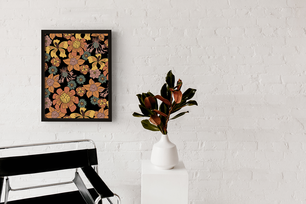Tropical Flower Pattern Retro Summer, a Pattern Graphic by Trendingdigital (Photo 18 of 21)