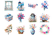 Spring Florals Collection Clipart, an Illustration by DreamArtGraphic (Thumbnail 4 of 4)
