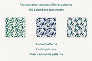 Lineart floral leaves patterns, a Texture Illustration by Dina Guiter (Thumbnail 11 of 20)