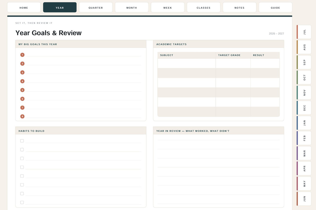 All-in-One Digital Student Planner, a Stationery Template by DigiVara Studio (Photo 7 of 21)