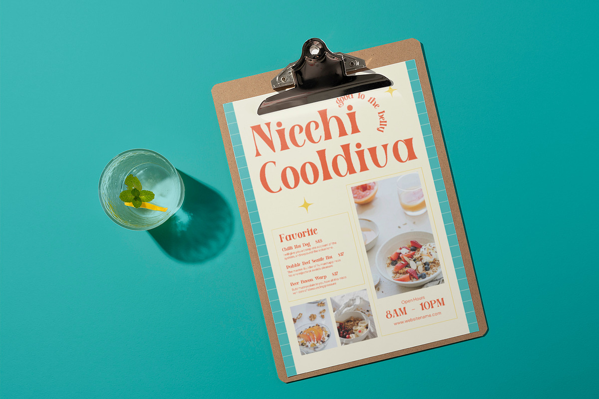 Creative Retro Restaurant Menu, a Stationery Template by Neermana (Photo 1 of 4)