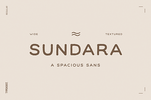 Sundara Wide Textured Display Font
