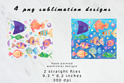 Watercolor fish tumbler wrap, an Object Graphic by AnastasiaWatercolor (Thumbnail 3 of 4)