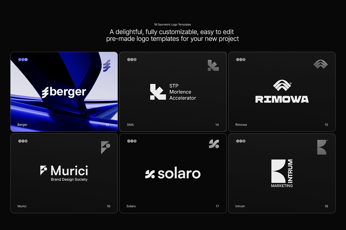 Geometric Logo Kit (Ai/Eps/Psd), a Branding & Logo Template by William Hansen (Photo 4 of 5)