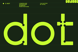 c-dot display typeface, a Sans Serif Font by Colosse Foundry