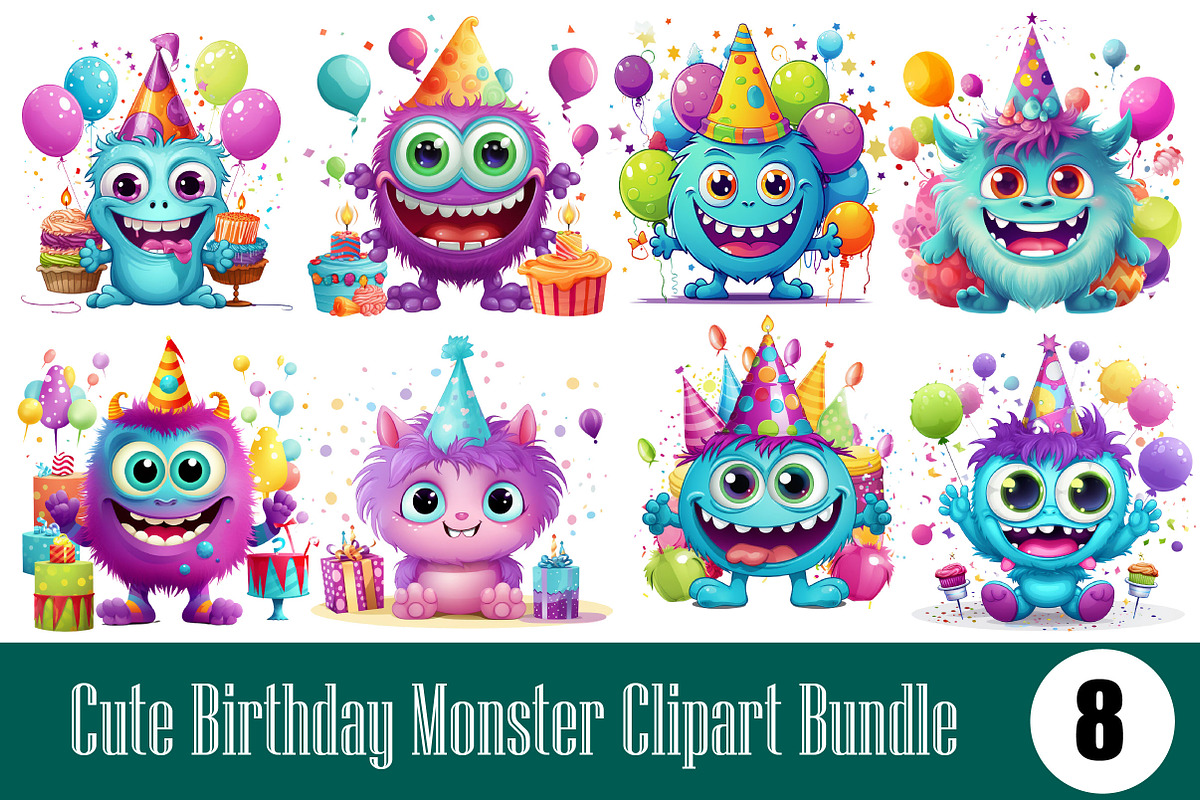 Cute Birthday Monster Sublimation, an Illustration by Wow Magic