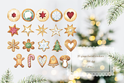 Christmas Gingerbread Cookies set, an Illustration by Tatiana Troian (Thumbnail 2 of 4)