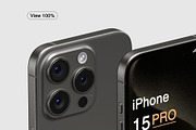 iPhone 15 Pro Mockup, an iPhone Mockup by Jestdio (Thumbnail 13 of 14)