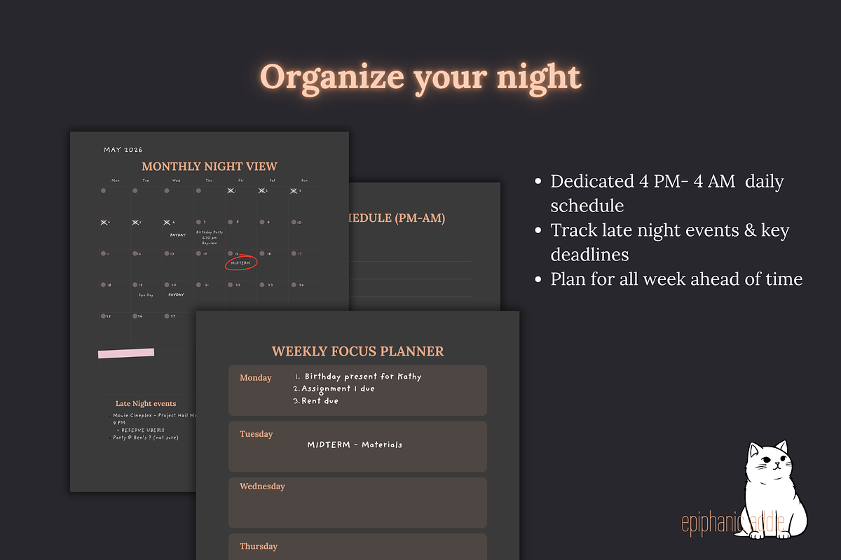 Digital Midnight Journal, a Stationery Template by Epiphanic Addie (Photo 2 of 7)