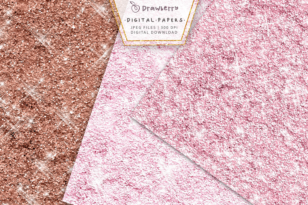 Rose Gold Sparkle Tileable Texture, a Texture Graphic by Drawberx