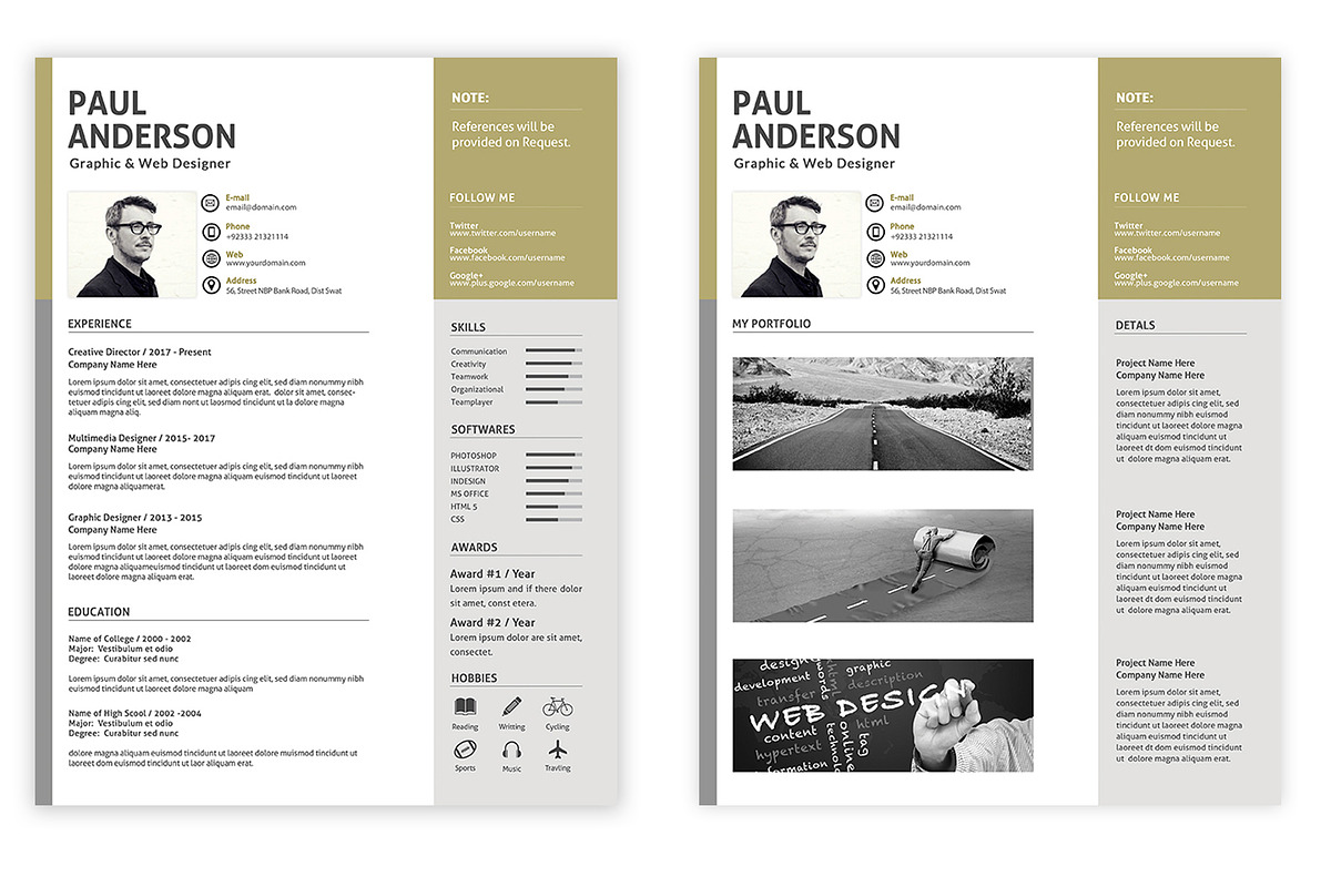 Modern Resume/CV, a Resume Template by Artiverge (Photo 3 of 4)