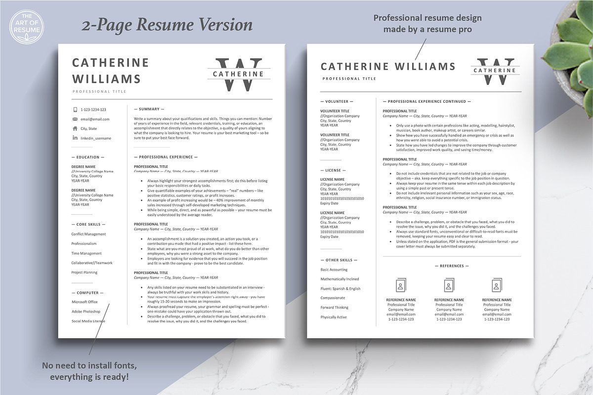 Executive Resume, Business Resume CV, a Resume Template by The Art of Resume (Photo 5 of 8)
