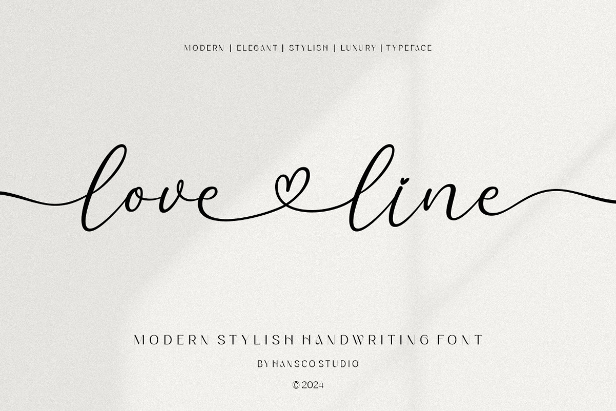 Love Line Handwriting Font, a Handwritten Font by Burhan Afif (Photo 1 of 10)