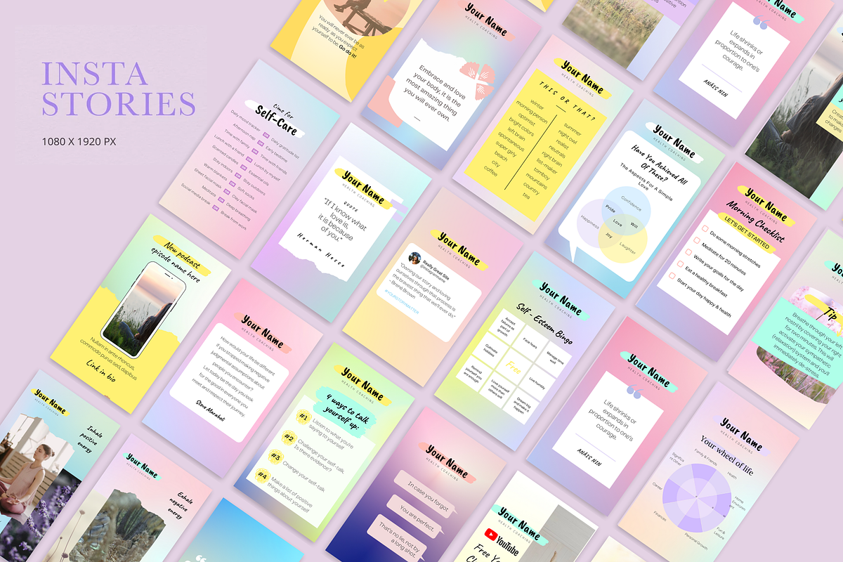 Instagram Bundle Templates: Gradient, a Templates & Theme by Sakura Digitals (Photo 7 of 9)