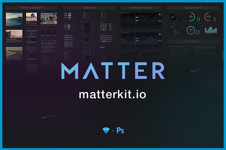 Matter UI Kit for Sketch & Ps