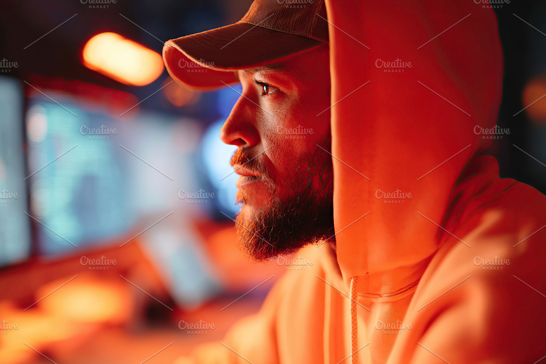 Focus and creativity flourish during late-night startup session in a dim loft s, a Photo by AlyaAnd