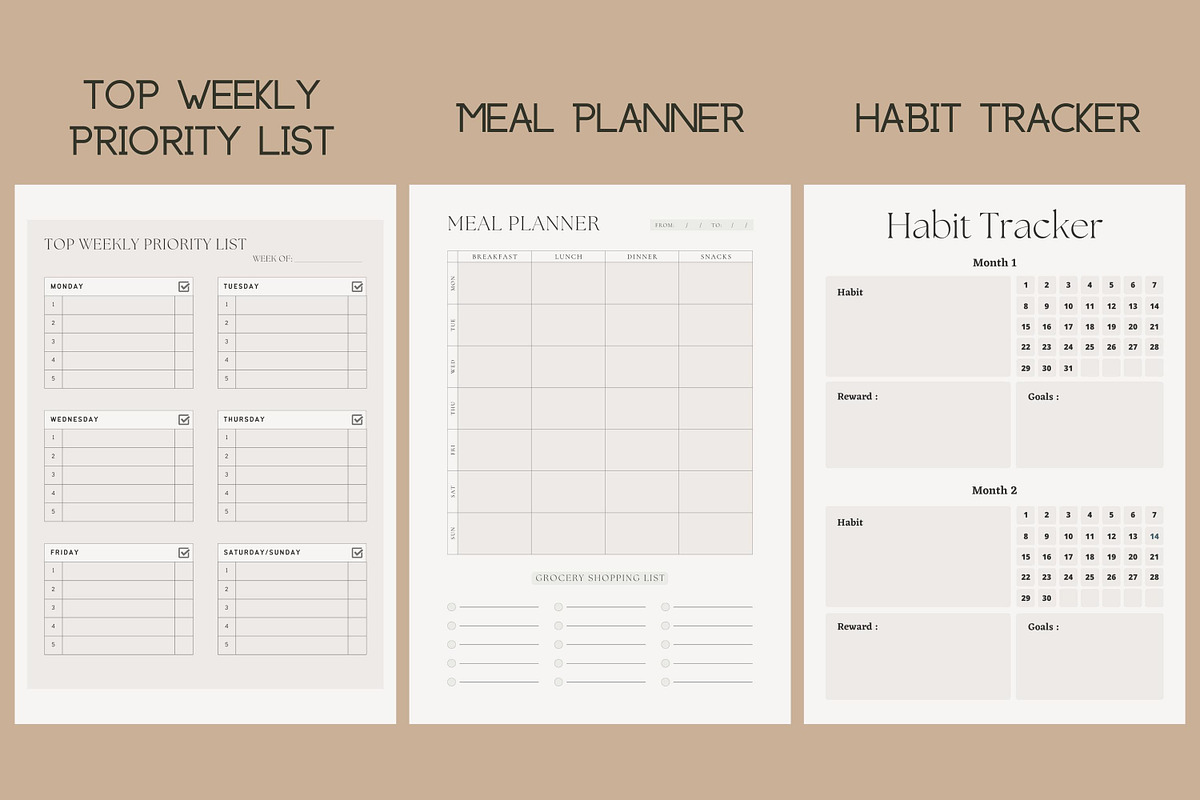 Planner Canva Templates Editable, a Flyer Template by Oskar Wantopi (Photo 2 of 7)