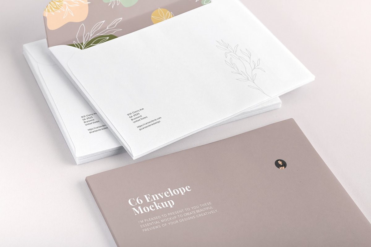 C6 Envelope Mockup 01, a Product Mockup by Mockups by Carlos Viloria (Photo 2 of 5)