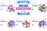Online distance education from home, an Education Illustration by TAlex (Thumbnail 1 of 6)
