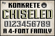 RACE1 KONKRETE CHISELED, a Sans Serif Font by The Fontry (Thumbnail 5 of 5)