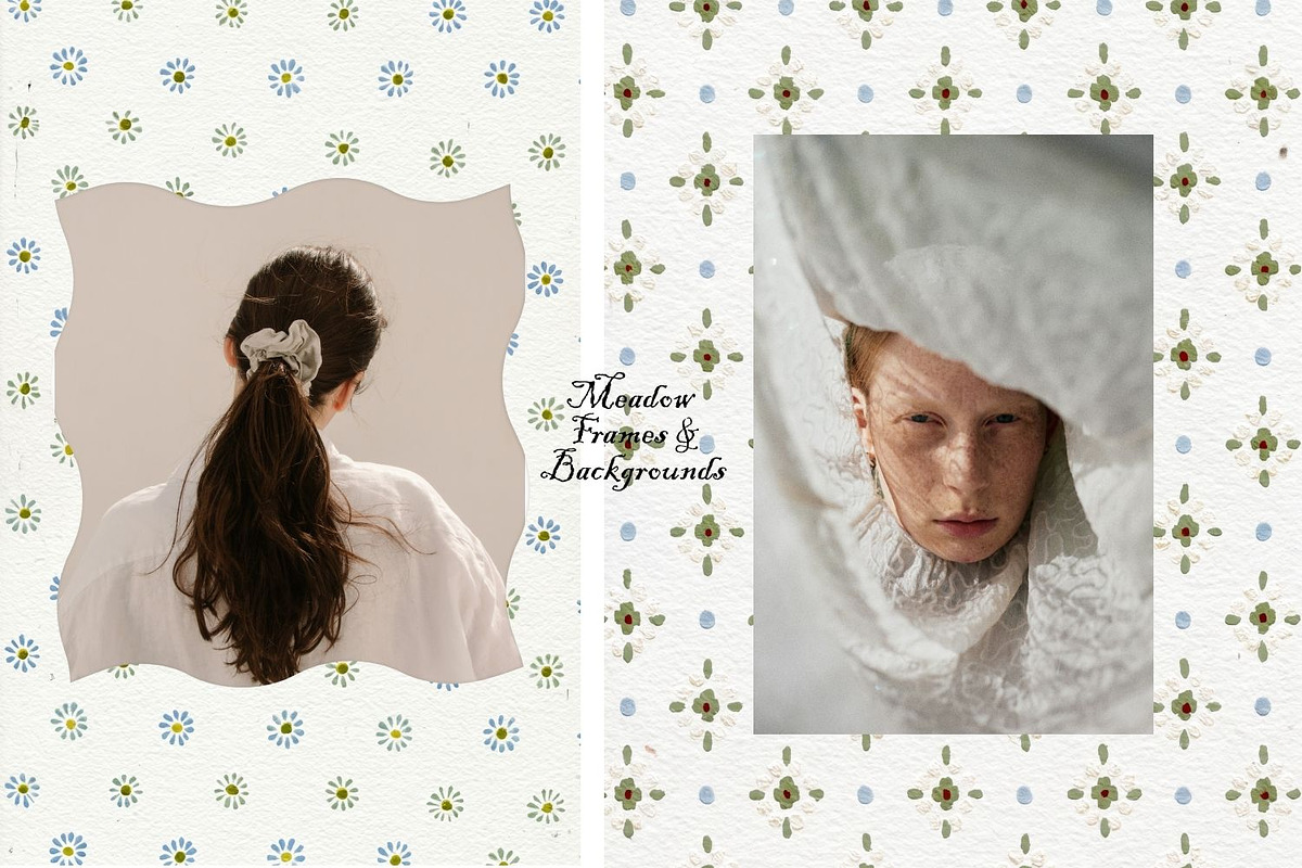 Meadow Frames & Backgrounds, an Object Graphic by Natali Batu (Photo 3 of 12)