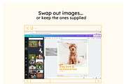 Pets Instagram Feed Canva Templates, a Social Media Template by Cultive Creative (Thumbnail 7 of 13)