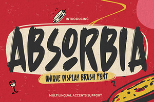 Absorbia – Unique Display Brush Font