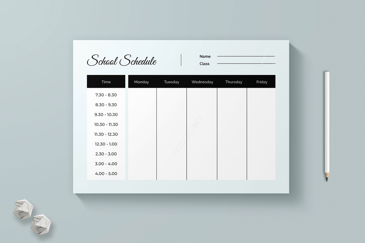 School Planner Design Template, a Stationery Template by MightyDesign (Photo 1 of 7)