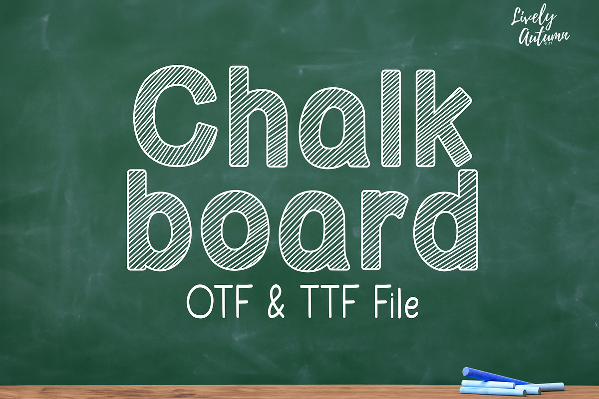 Chalkboard Font, a Sans Serif Font by LivelyAutumn11.11 (Photo 1 of 4)