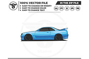 sport car illustration vector, a Transportation Illustration by slLametDesigns (Thumbnail 4 of 5)