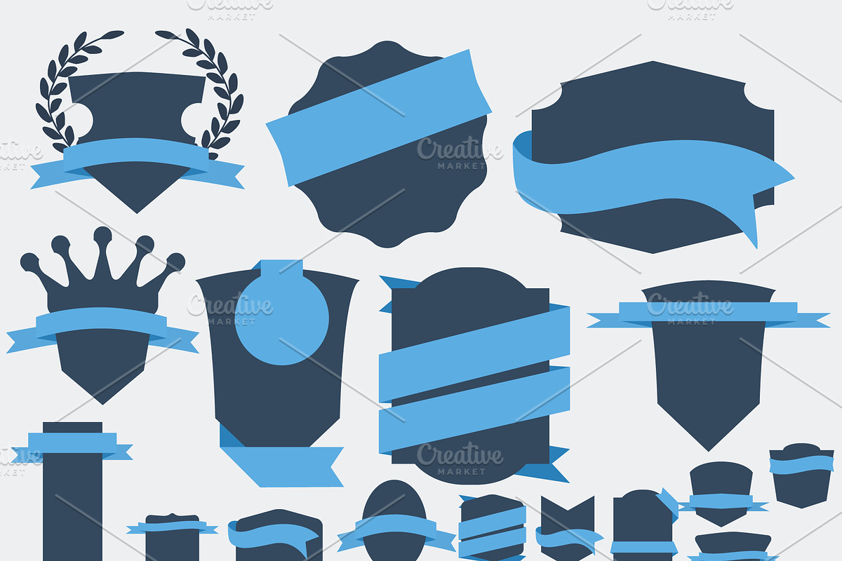 30+ Flat Badges, labels and banners, a Templates & Theme by Nerokanji_Designs (Photo 1 of 5)