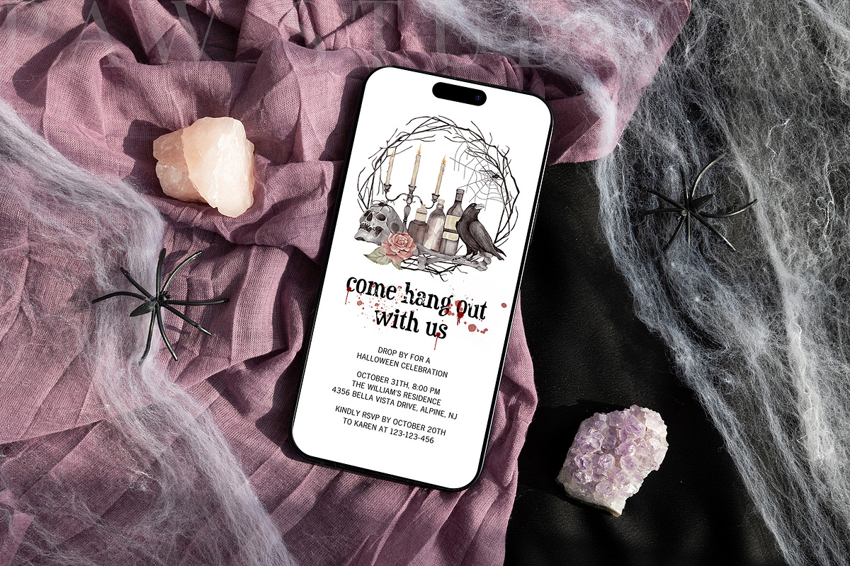 Halloween Device Mockup Phone fall, an iPhone Mockup by PawMockups (Photo 6 of 10)
