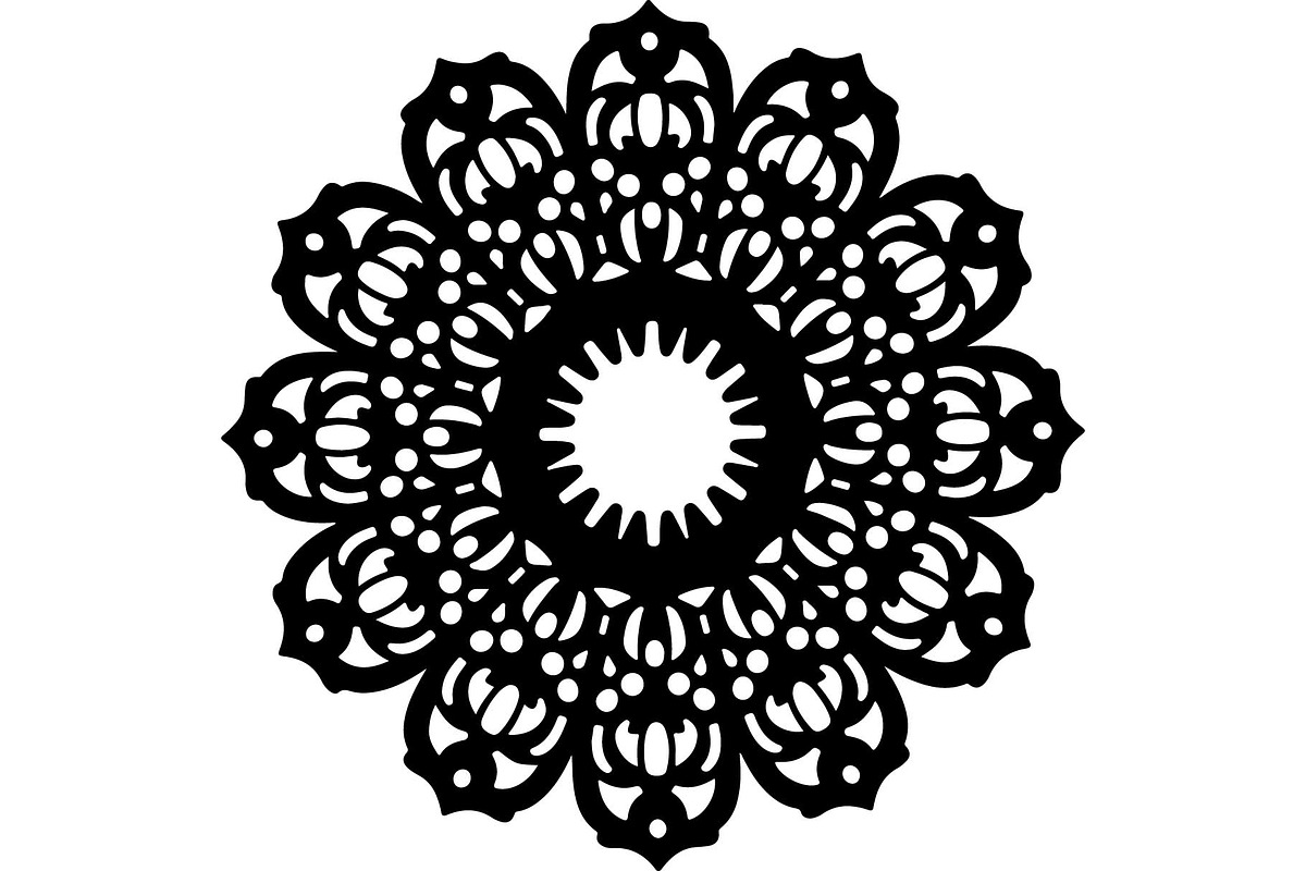 Ornate Black Mandala Vector Set, an Object Graphic by Creativeshirt (Photo 3 of 7)