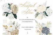 Neutral Beige Flowers Watercolor, a Texture Illustration by LABFcreations (Thumbnail 6 of 15)