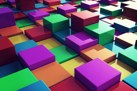 3d Cubes Background