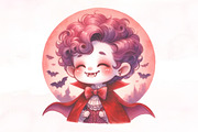 Watercolor Cute Halloween Clipart Bu, an Illustration by Designking (Thumbnail 2 of 4)