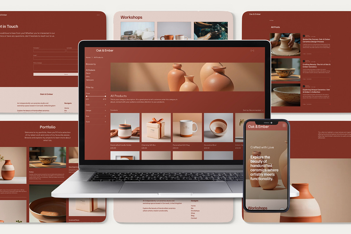 Wix Ceramics, Pottery Studio Website, a Wix Template by Sky Dore Design (Photo 6 of 10)