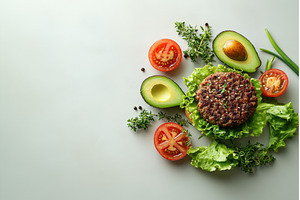 Vegan Burger with Plant-Based Patty