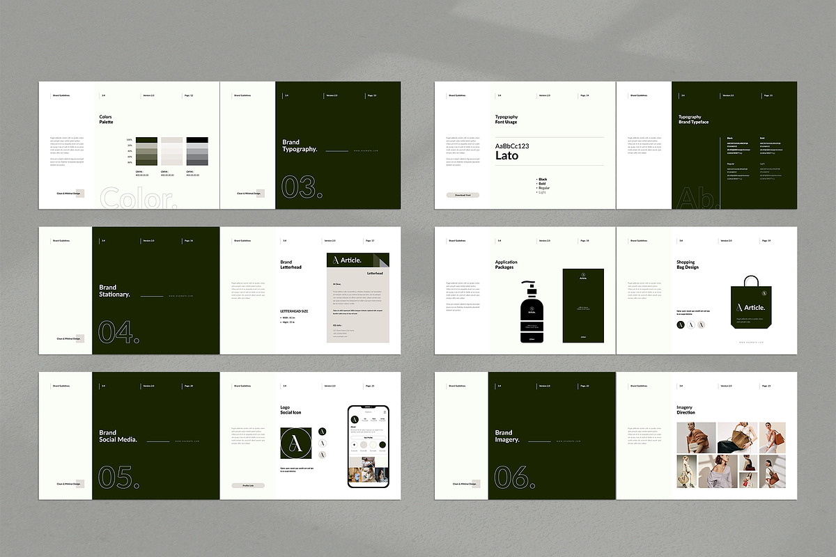 Brand Guideline Landscape Template, a Brochure Template by TemplateFolio-Shop (Photo 15 of 15)