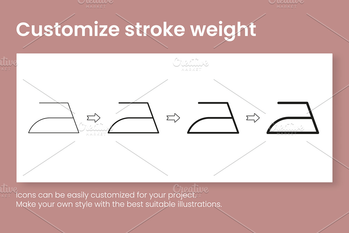 Laundry Symbols. Vector Icons Set, an Outline Icon by Vector Creator (Photo 4 of 6)
